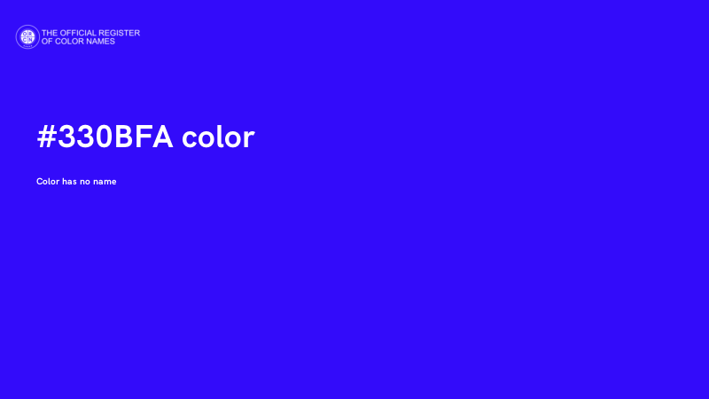 #330BFA color image