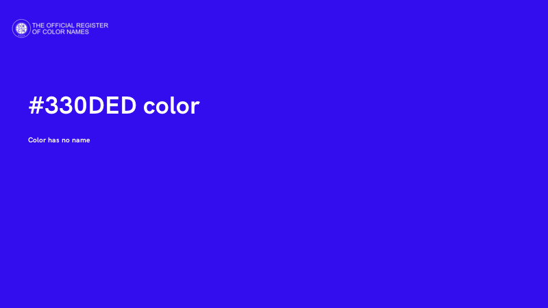 #330DED color image
