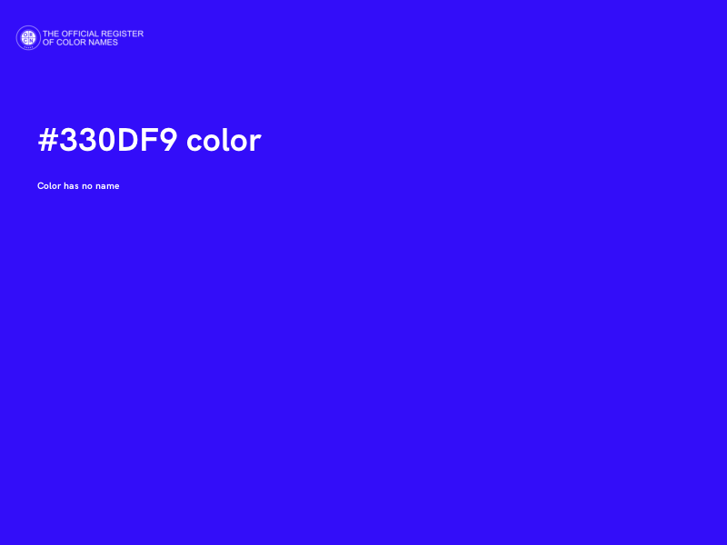 #330DF9 color image