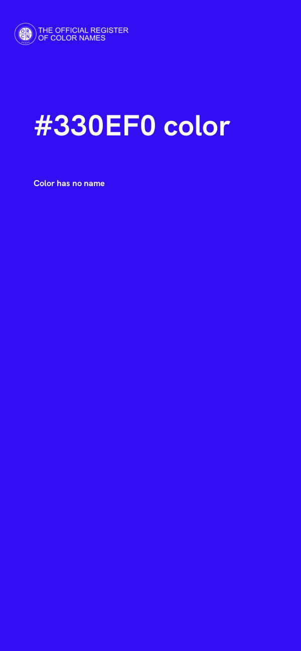 #330EF0 color image
