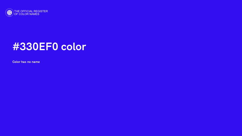 #330EF0 color image