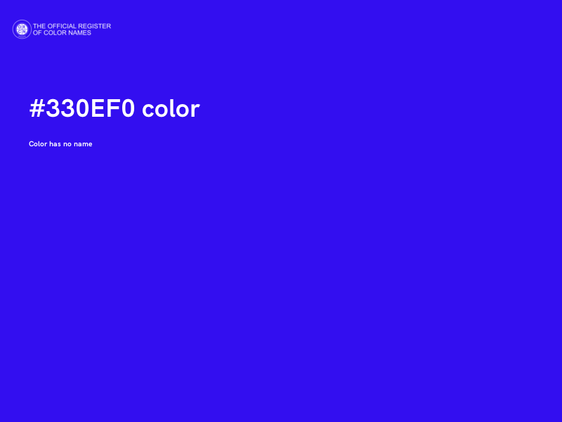 #330EF0 color image