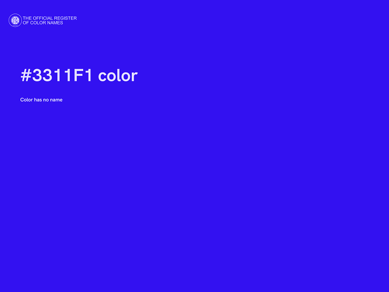 #3311F1 color image
