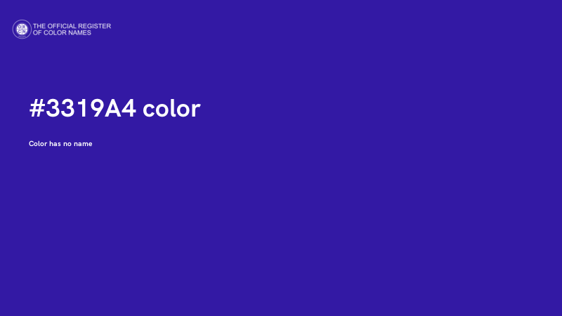 #3319A4 color image