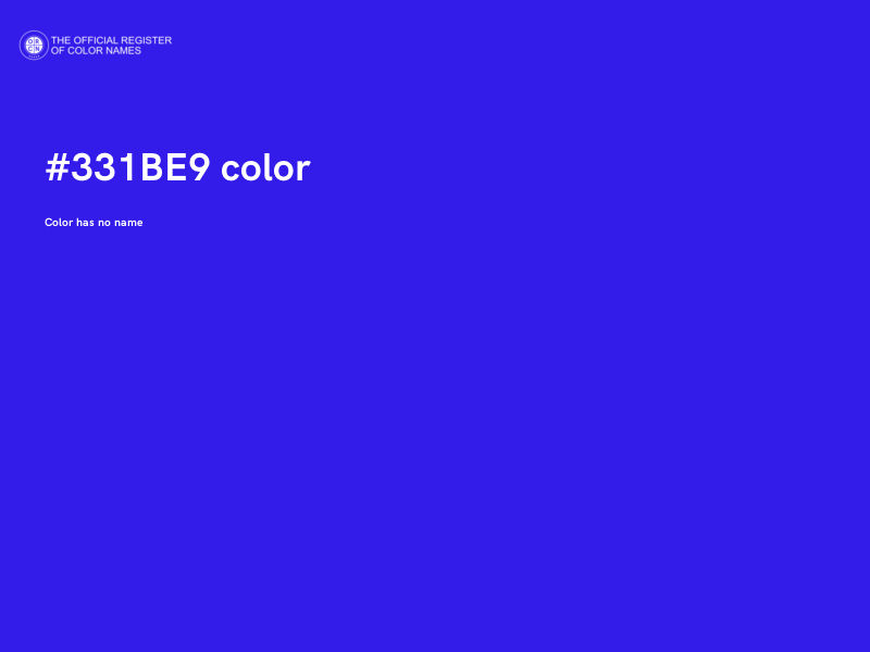 #331BE9 color image