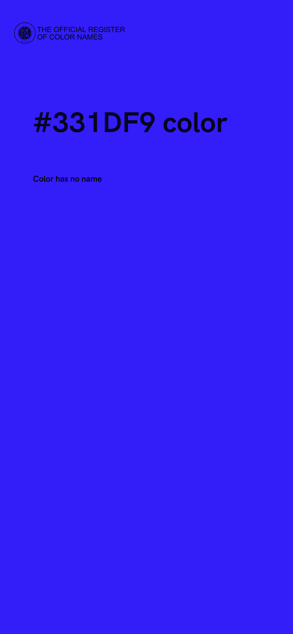 #331DF9 color image
