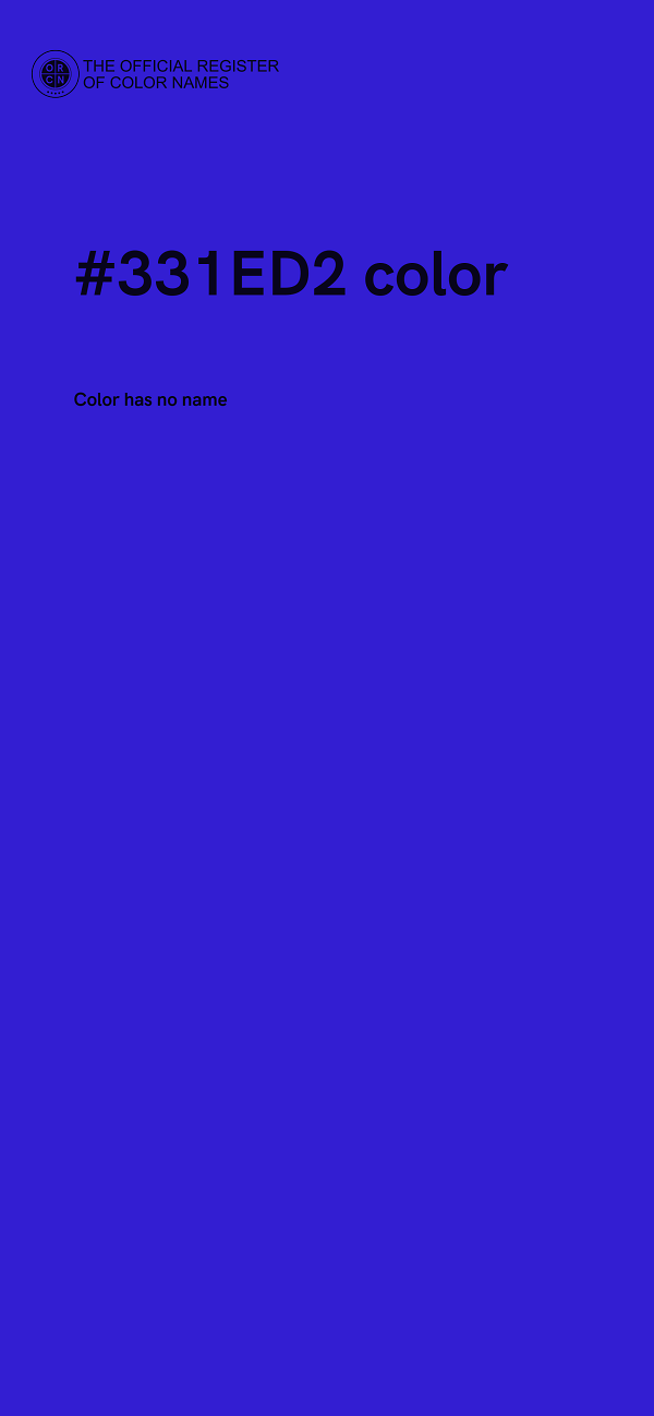 #331ED2 color image