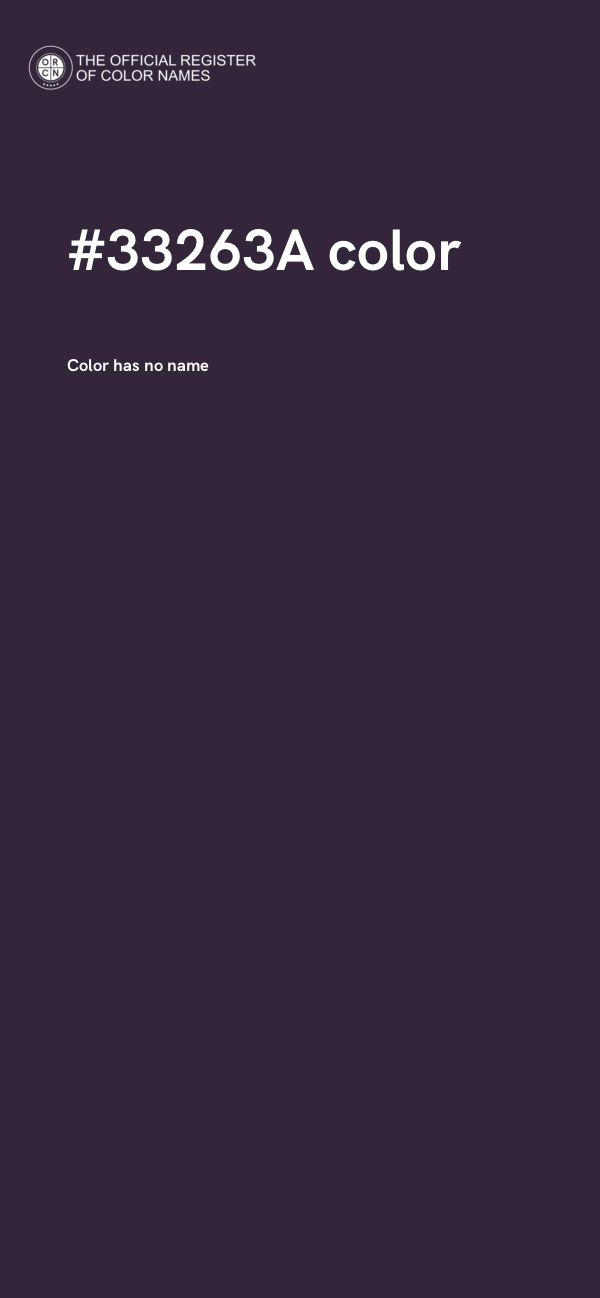 #33263A color image