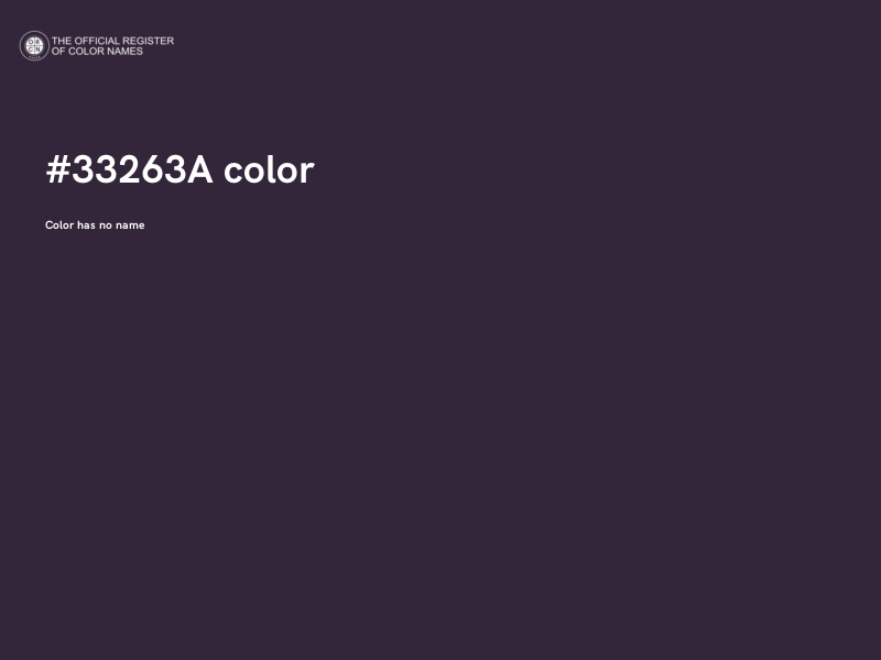 #33263A color image