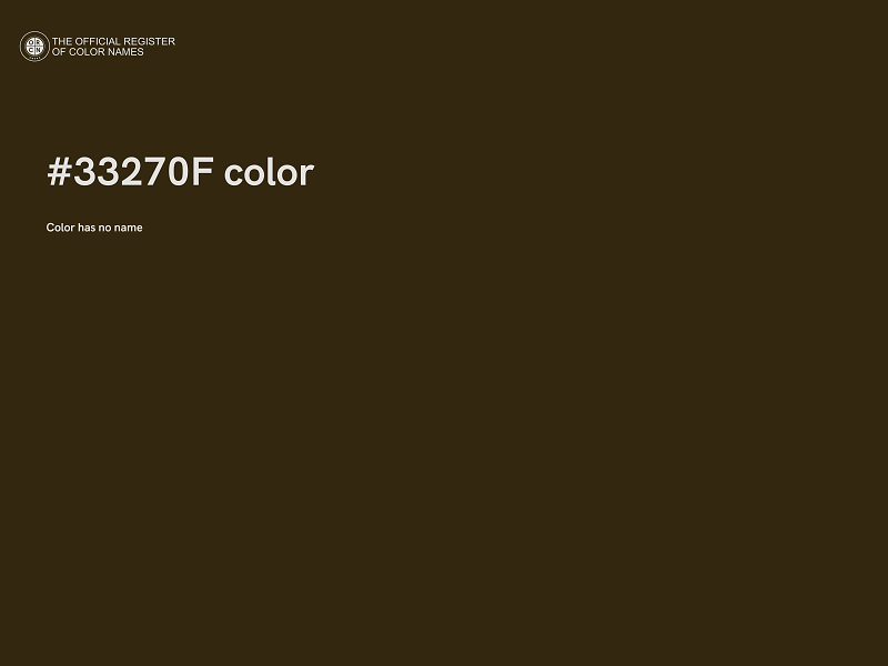 #33270F color image