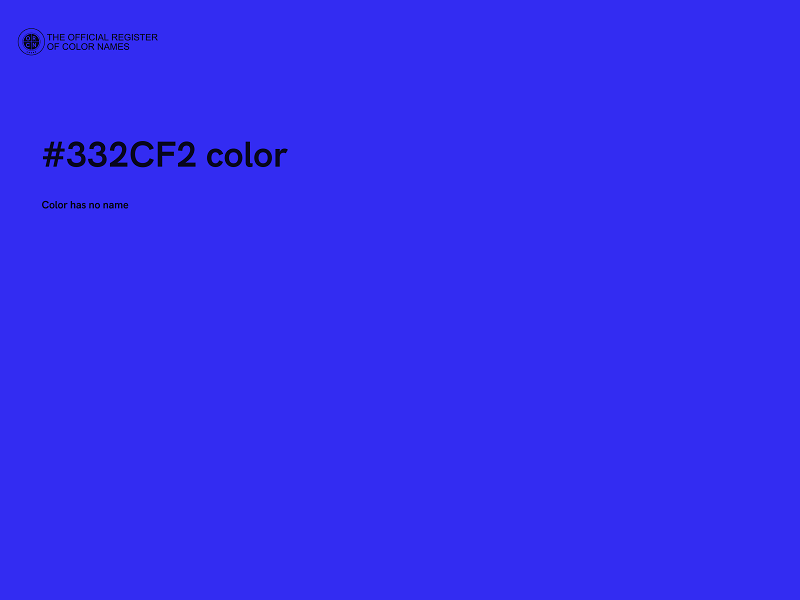 #332CF2 color image