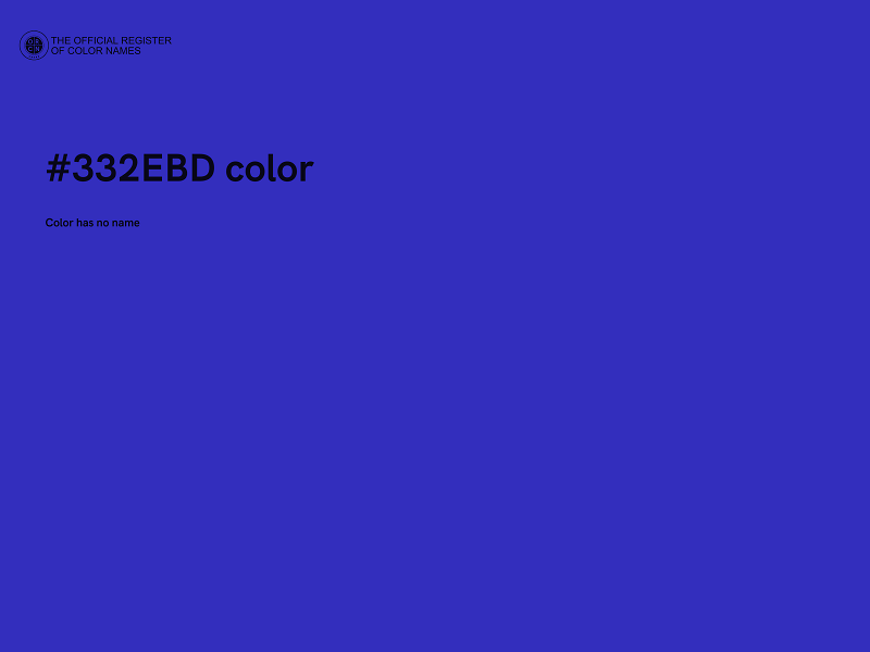 #332EBD color image