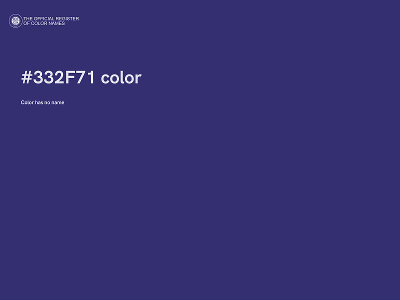 #332F71 color image