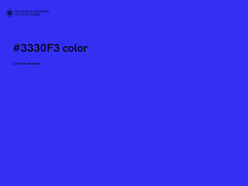 #3330F3 color image