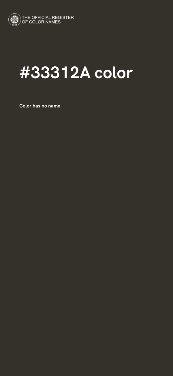 #33312A color image