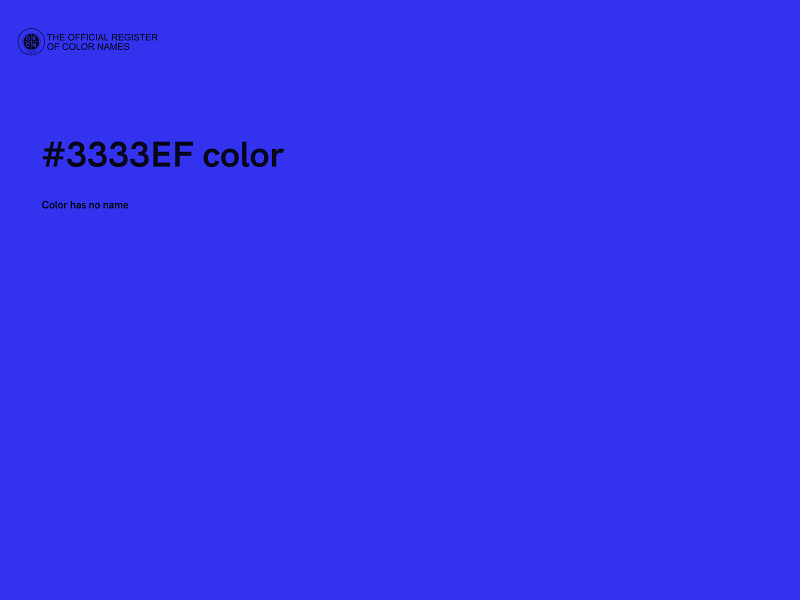 #3333EF color image