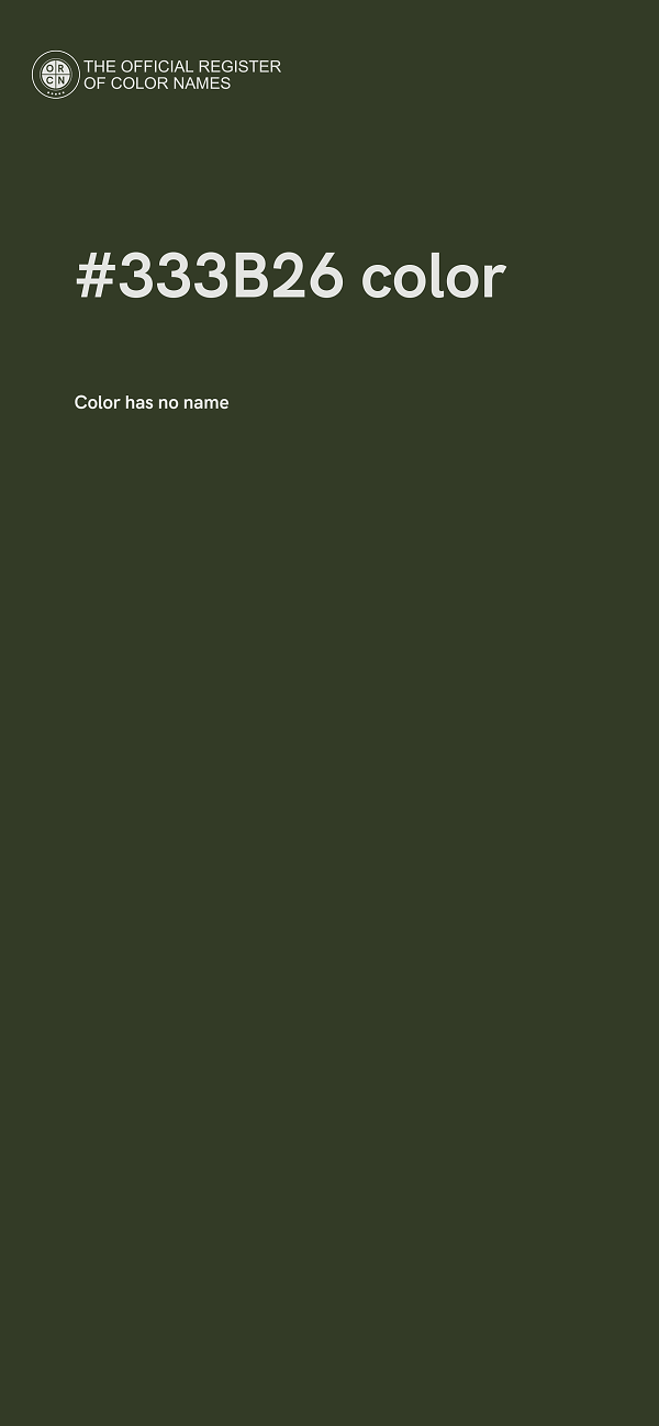 #333B26 color image
