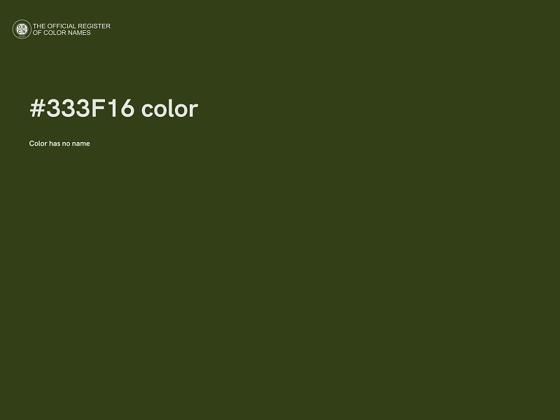 #333F16 color image