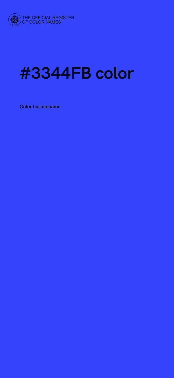 #3344FB color image