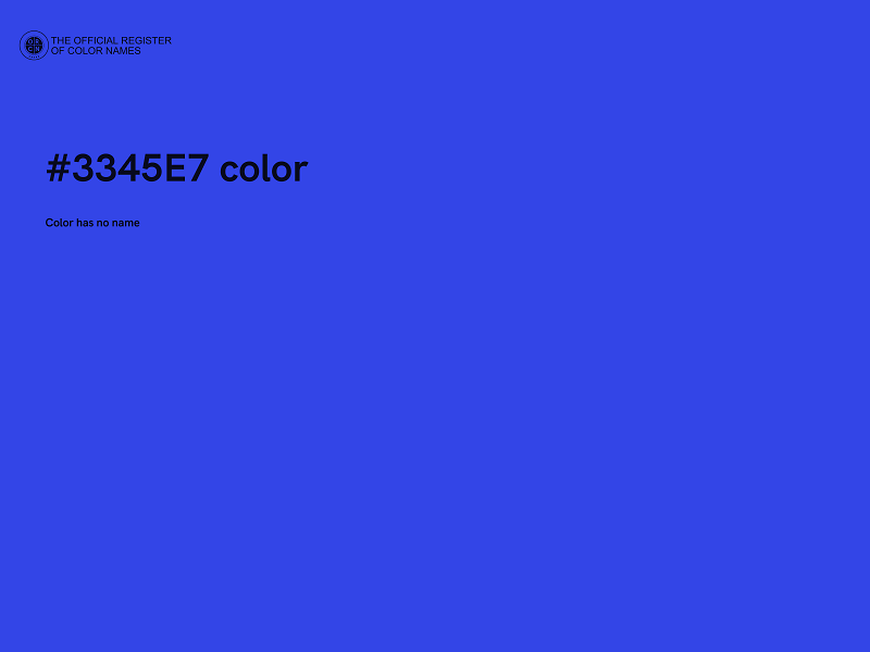 #3345E7 color image