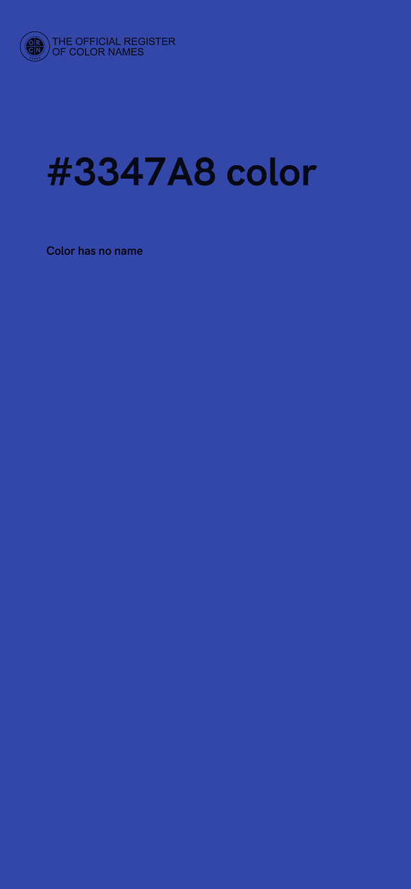 #3347A8 color image