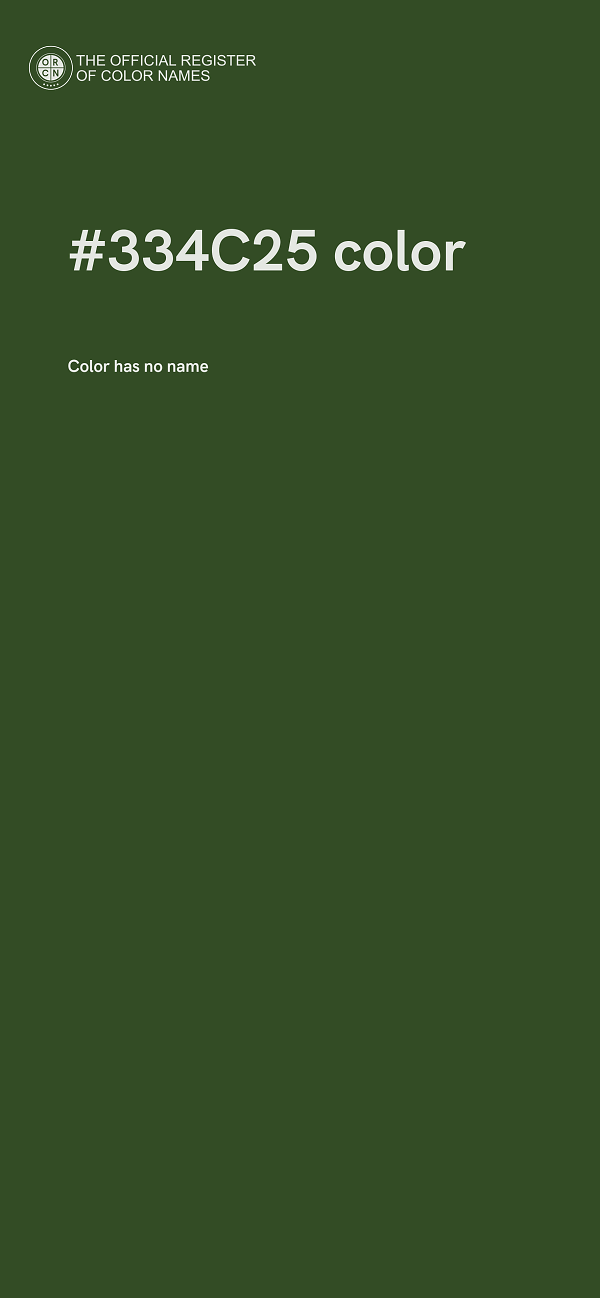 #334C25 color image
