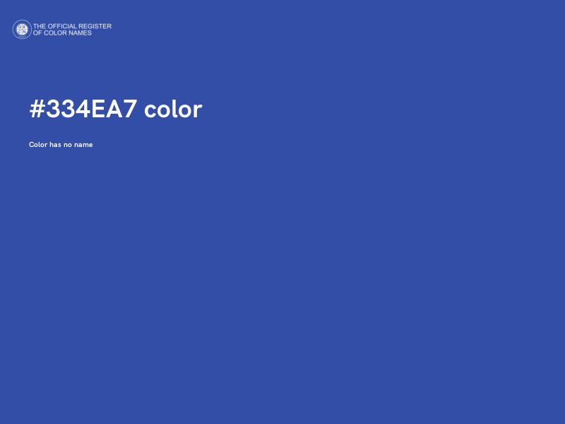#334EA7 color image
