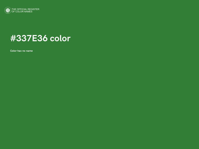 #337E36 color image