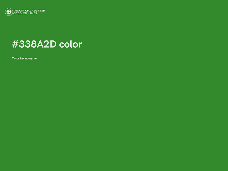 #338A2D color image