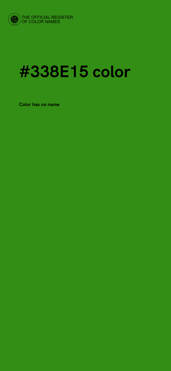 #338E15 color image
