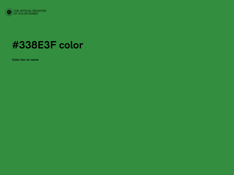 #338E3F color image
