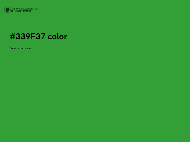 #339F37 color image