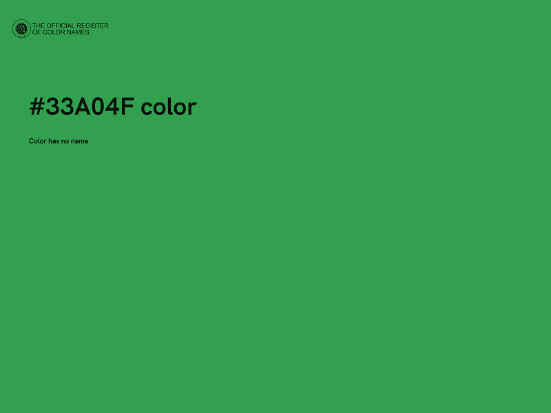 #33A04F color image