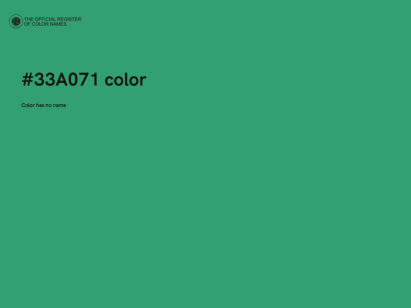 #33A071 color image