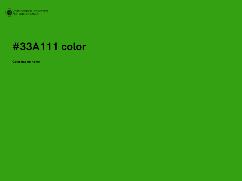 #33A111 color image