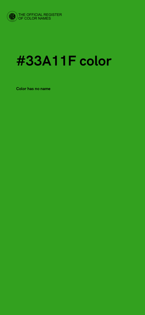 #33A11F color image