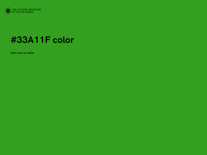 #33A11F color image