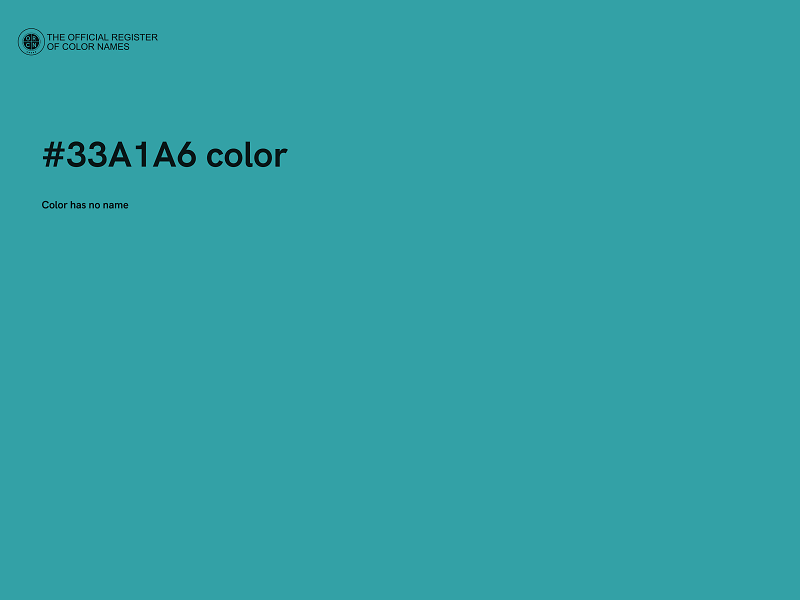 #33A1A6 color image