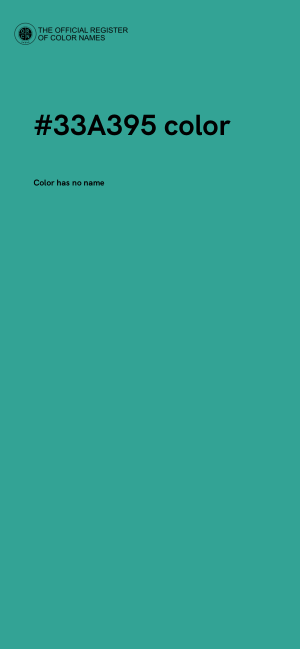 #33A395 color image
