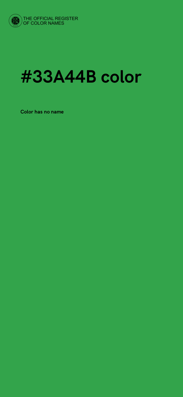 #33A44B color image