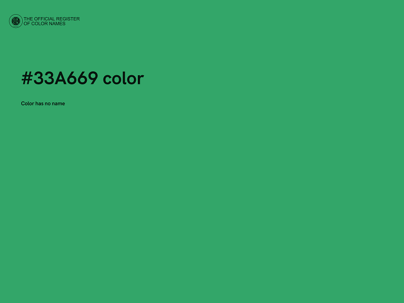 #33A669 color image