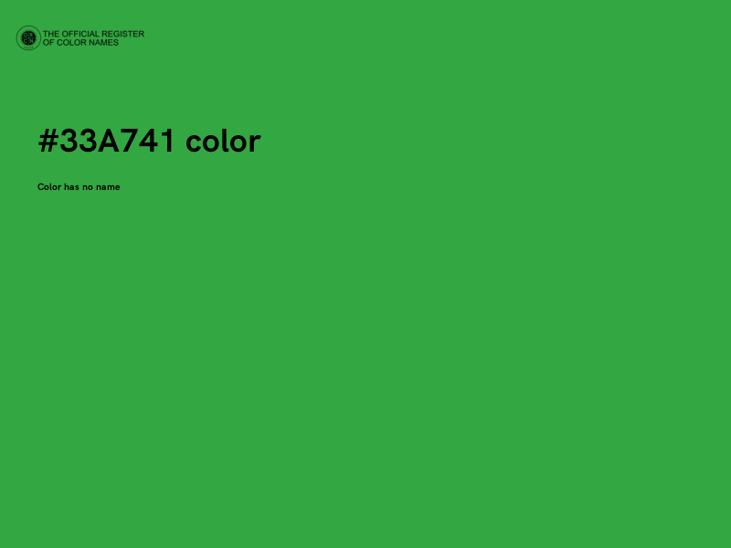 #33A741 color image