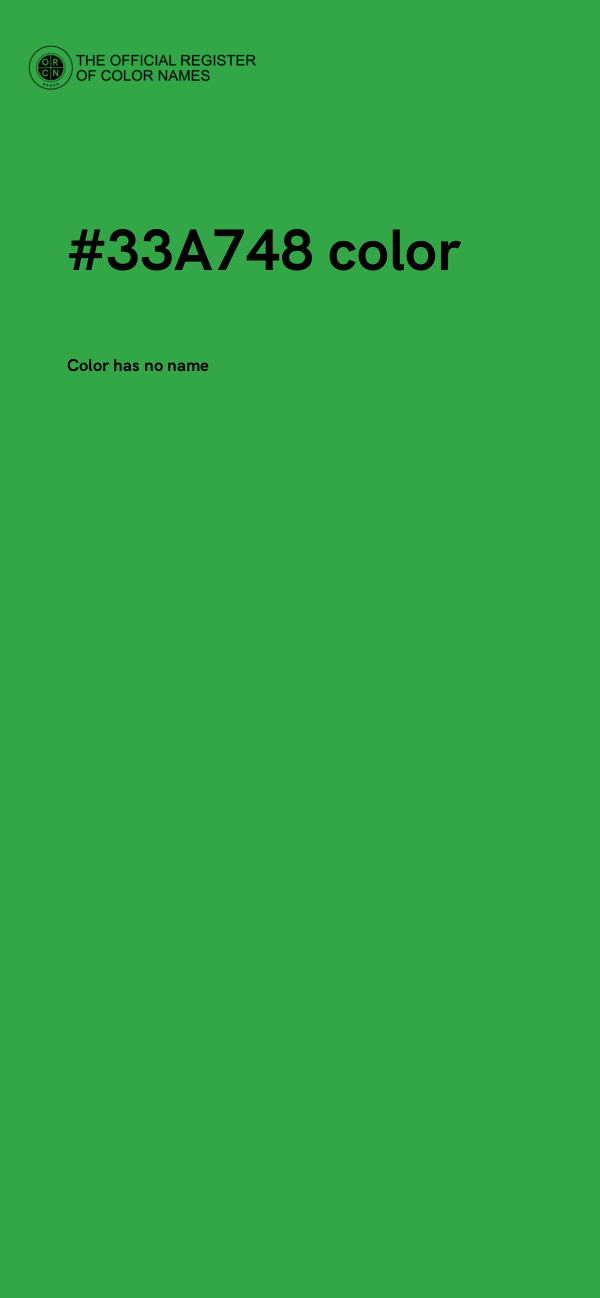 #33A748 color image