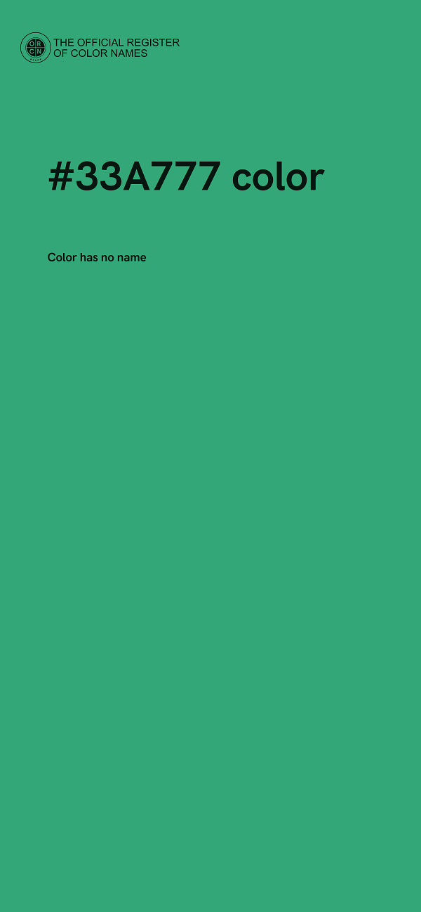 #33A777 color image