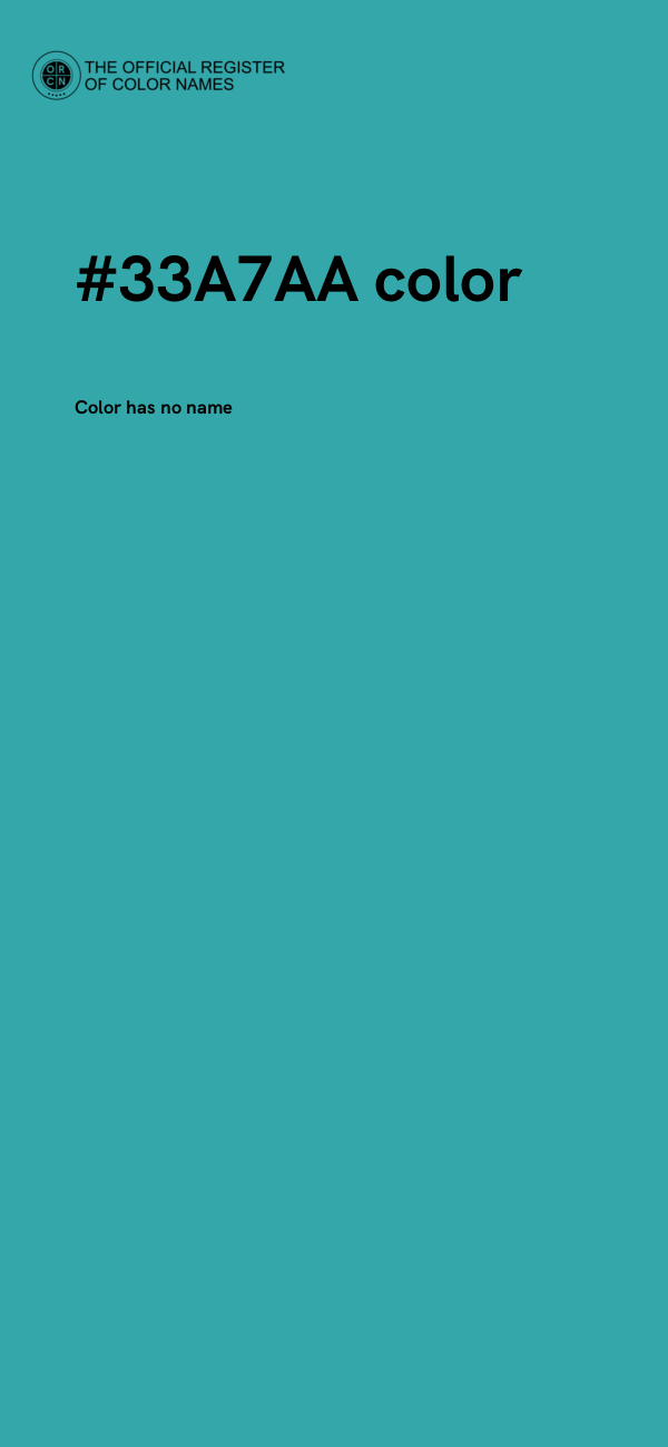 #33A7AA color image