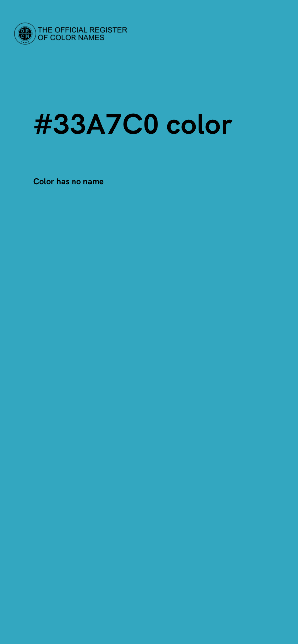 #33A7C0 color image