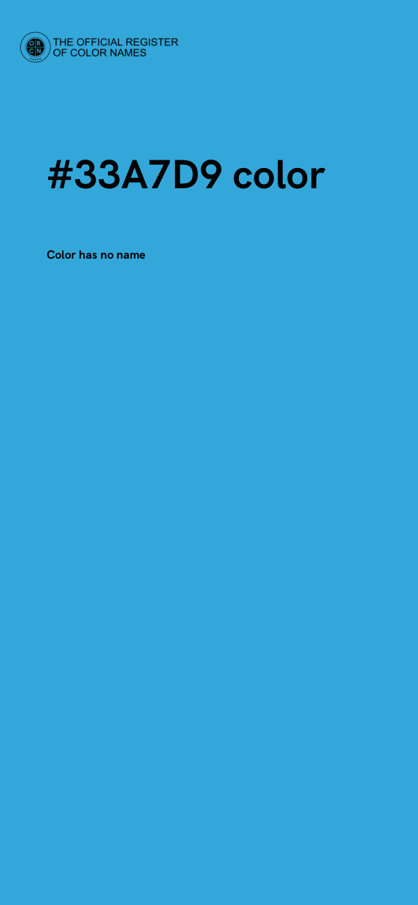 #33A7D9 color image