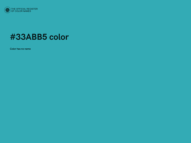 #33ABB5 color image