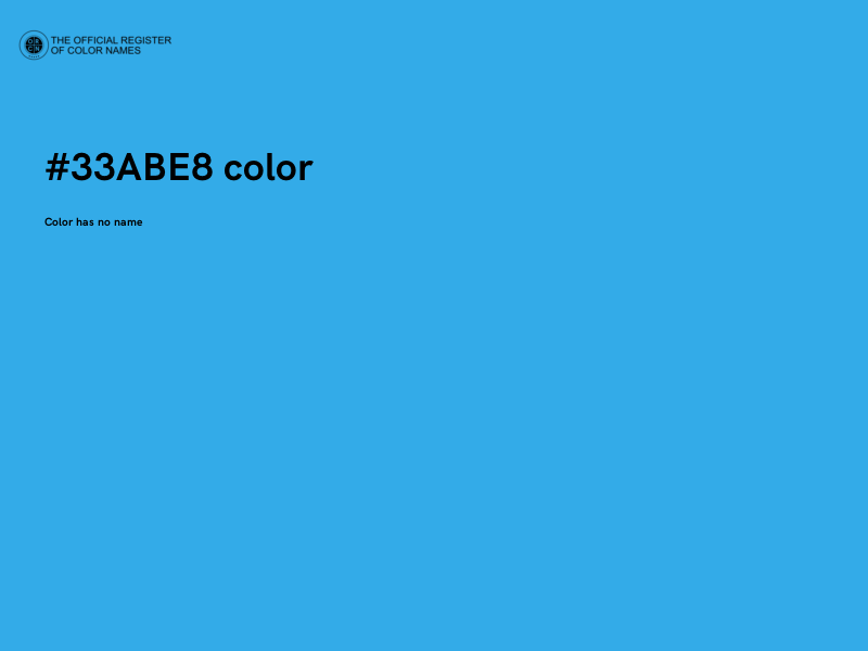 #33ABE8 color image