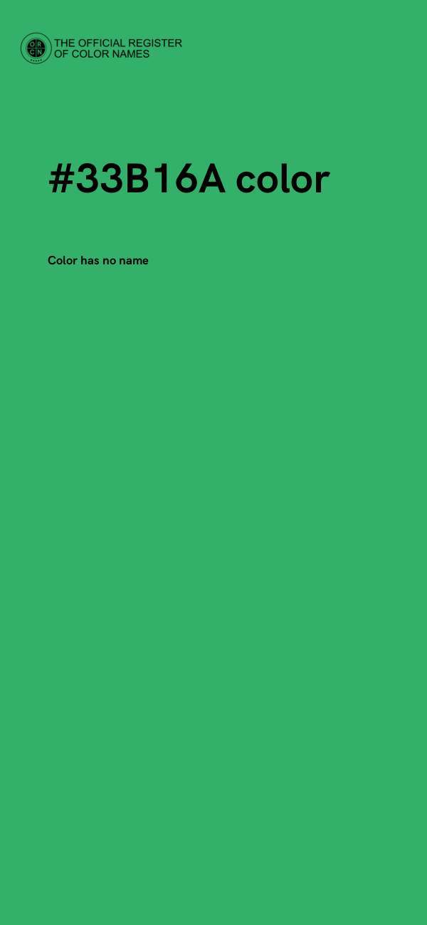 #33B16A color image